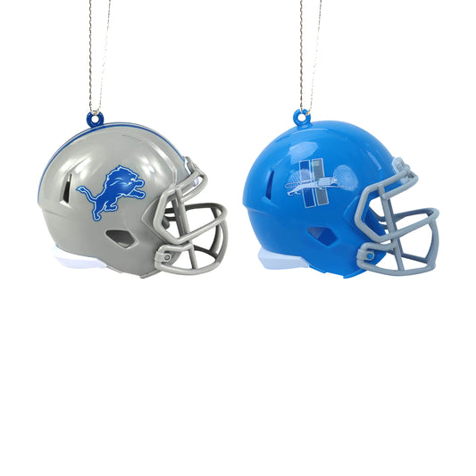 DETROIT LIONS 2 PACK ABS HELMET ORNAMENT SET