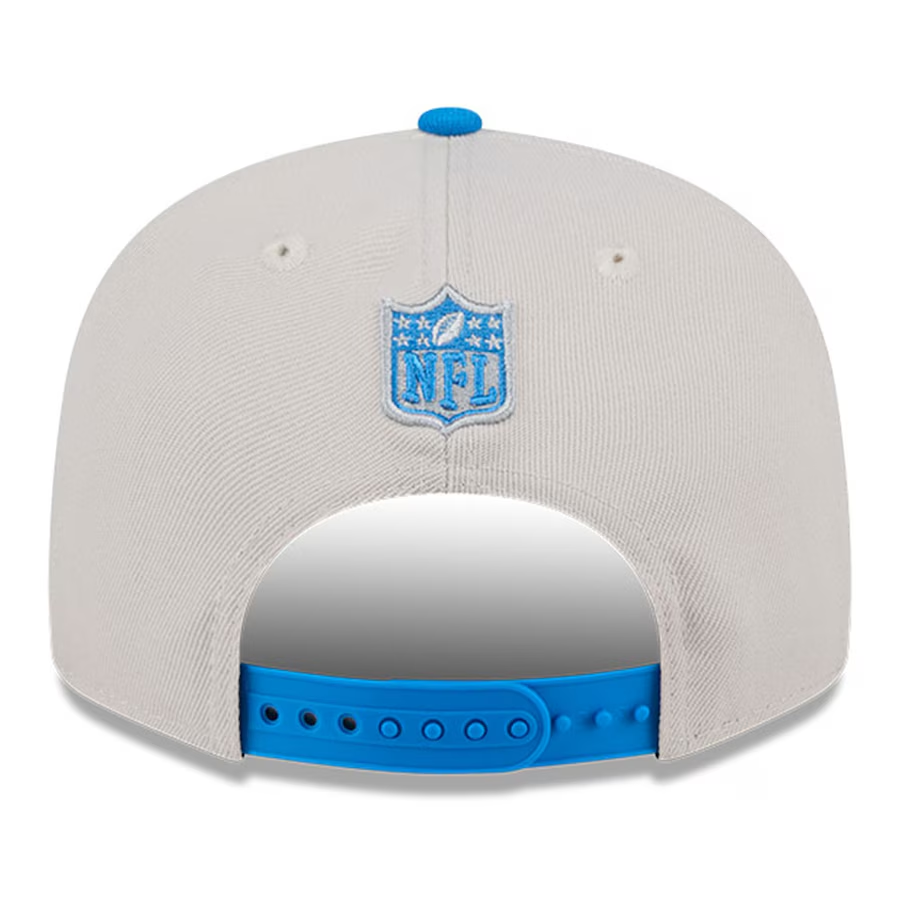 DETROIT LIONS 2024 NFL SIDELINE HISTORIC 9FIFTY SNAPBACK HAT - STONE/BLUE