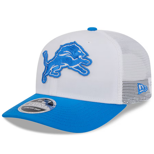 DETROIT LIONS 2024 NFL TRAINING CAMP 9SEVENTY STRETCH SNAP TRUCKER HAT - WHITE