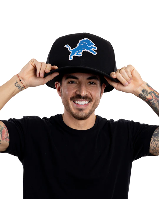 DETROIT LIONS NOGGIN OVERSIZED HAT - BLACK