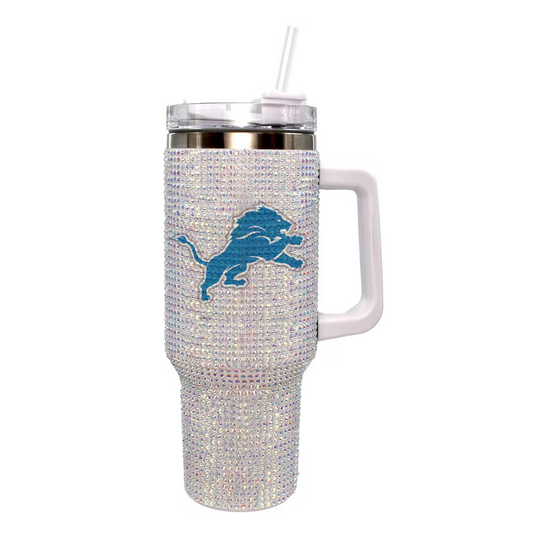 DETROIT LIONS THE MEMORY COMPANY 40 OZ BLING COLOSSAL TUMBLER