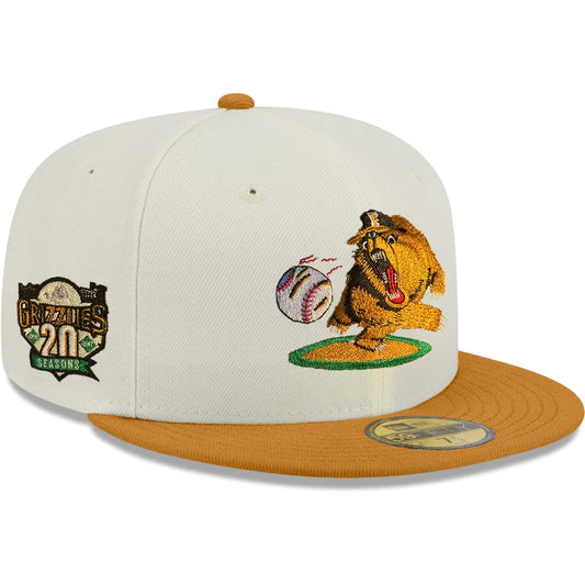 FRESNO GRIZZLIES TWO-TONE PANAMA 20TH  ANNIVERSARY CUSTOM 59FIFTY FITTED