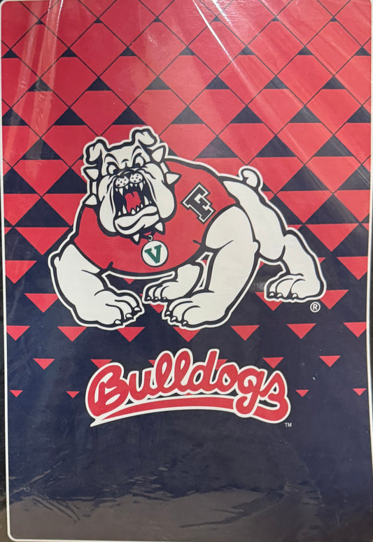 FRESNO STATE BULLDOG 60"X90" RASCHEL PLUSH THROW BLANKET