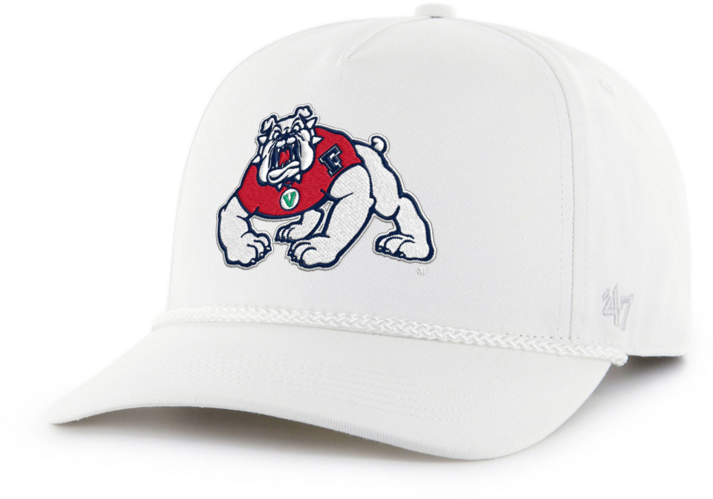 FRESNO STATE BULLDOGS 47' WHITE ROPE HITCH HAT