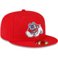 FRESNO STATE BULLDOGS BASIC LOGO 59FIFTY FITTED HAT - RED