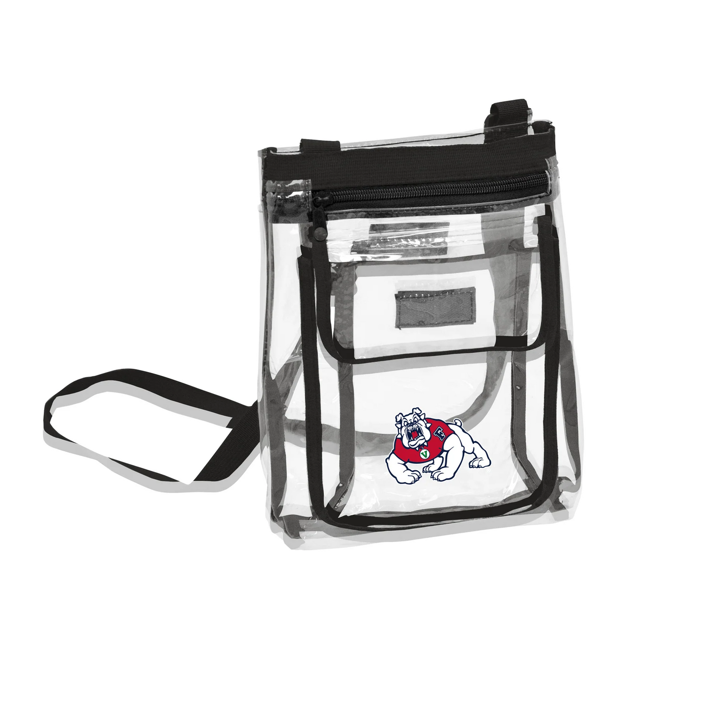 FRESNO STATE BULLDOGS CLEAR CROSSBODY BAG