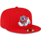 FRESNO STATE BULLDOGS EVERGREEN BASIC 59FIFTY FITTED HAT - RED