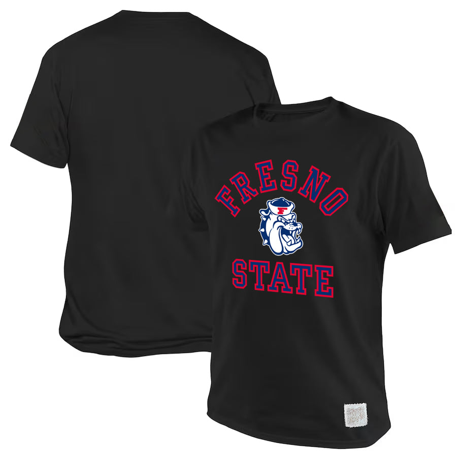 FRESNO STATE BULLDOGS MEN'S BLACKOUT RETRO LOGO T-SHIRT