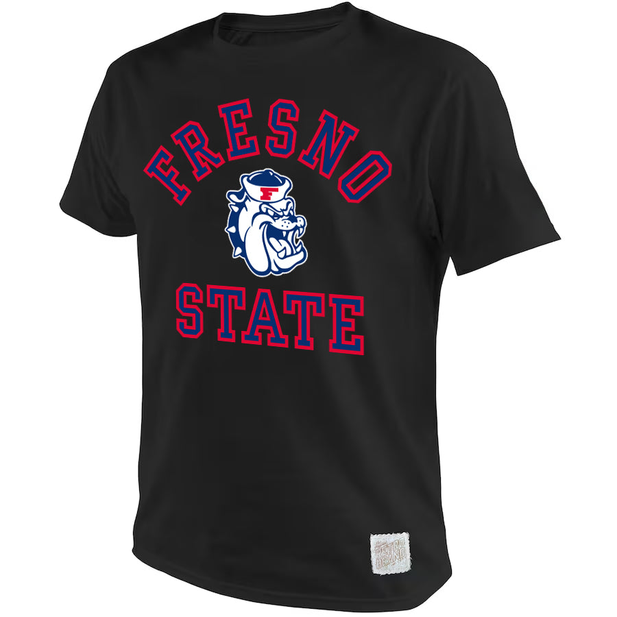 FRESNO STATE BULLDOGS MEN'S BLACKOUT RETRO LOGO T-SHIRT