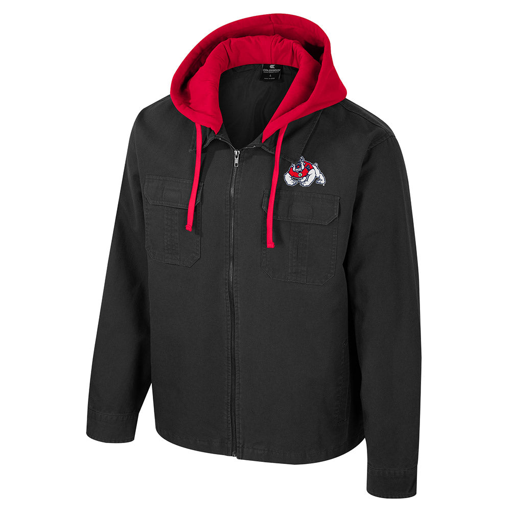 FRESNO STATE BULLDOGS MEN'S GREAT OUTDOORS FULL-ZIP HOODED JACKET