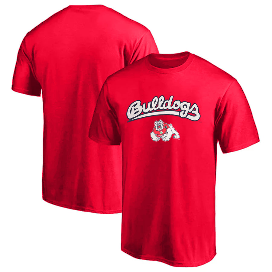 FRESNO STATE BULLDOGS MEN'S SCRIPT LOGO T-SHIRT - 23 RED