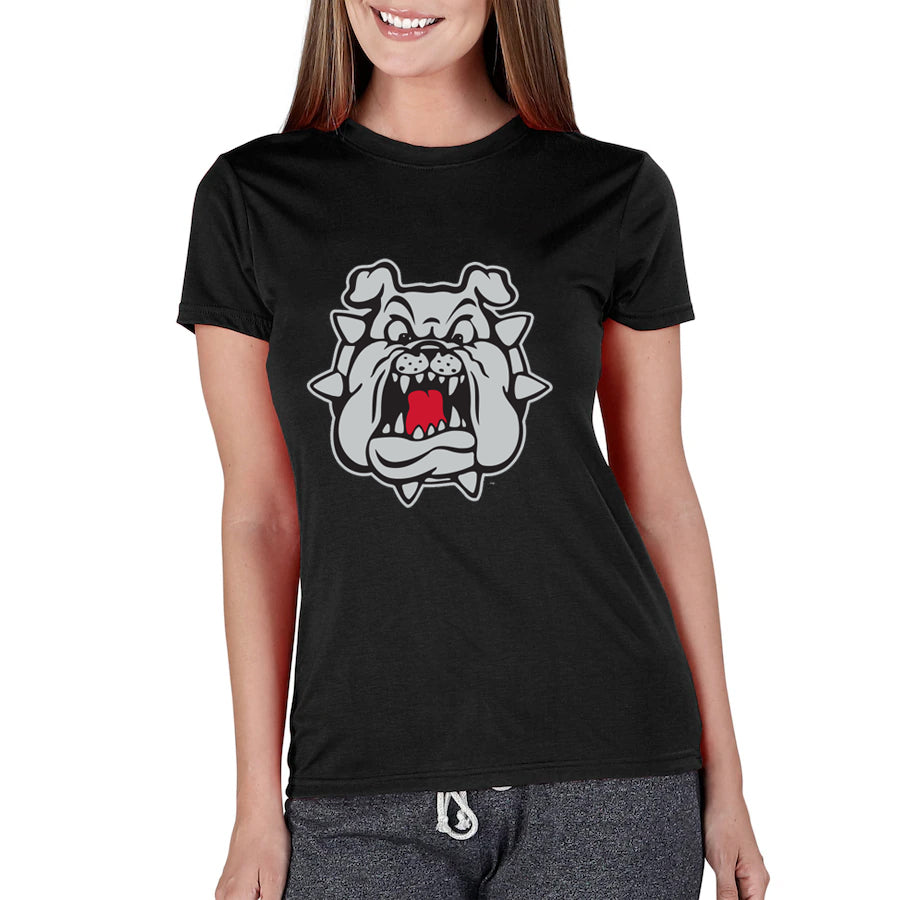 FRESNO STATE BULLDOGS WOMEN'S BLACKOUT 'FACE' T-SHIRT