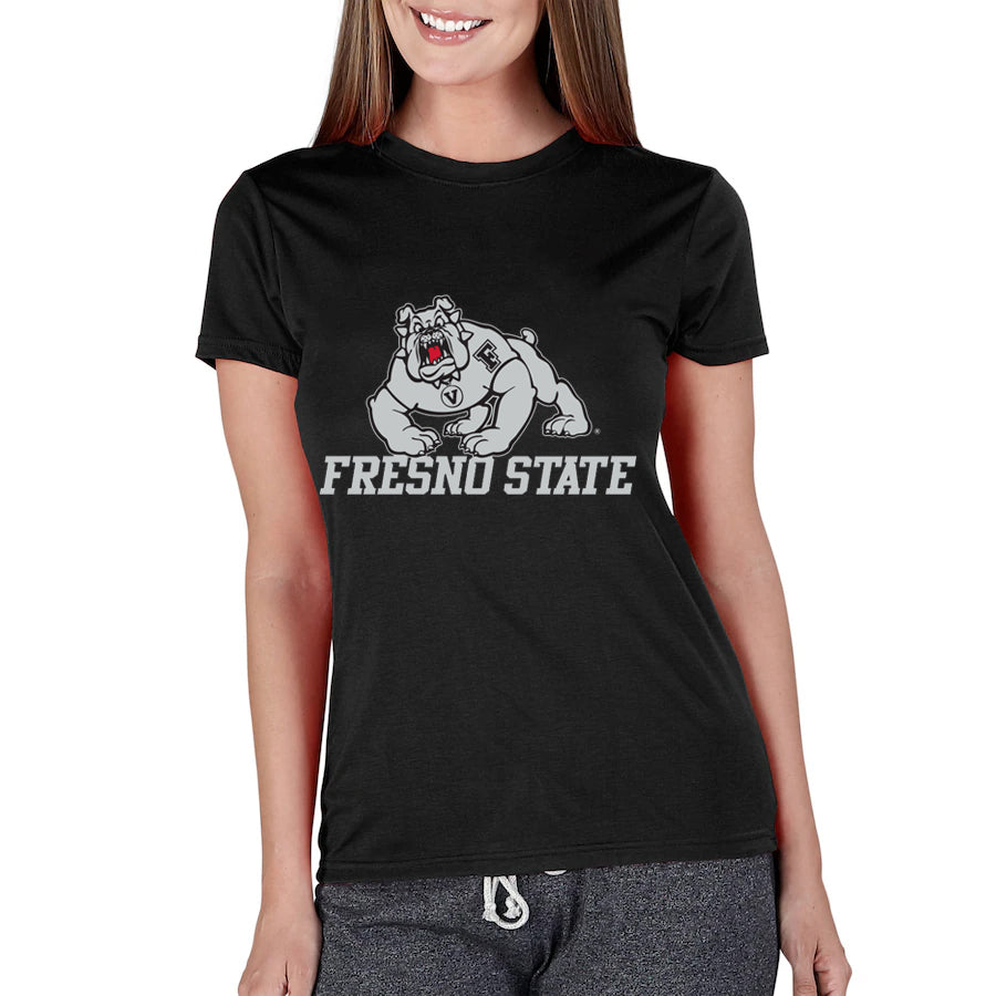 FRESNO STATE BULLDOGS WOMEN'S BLACKOUT LOGO '4PAW' T-SHIRT