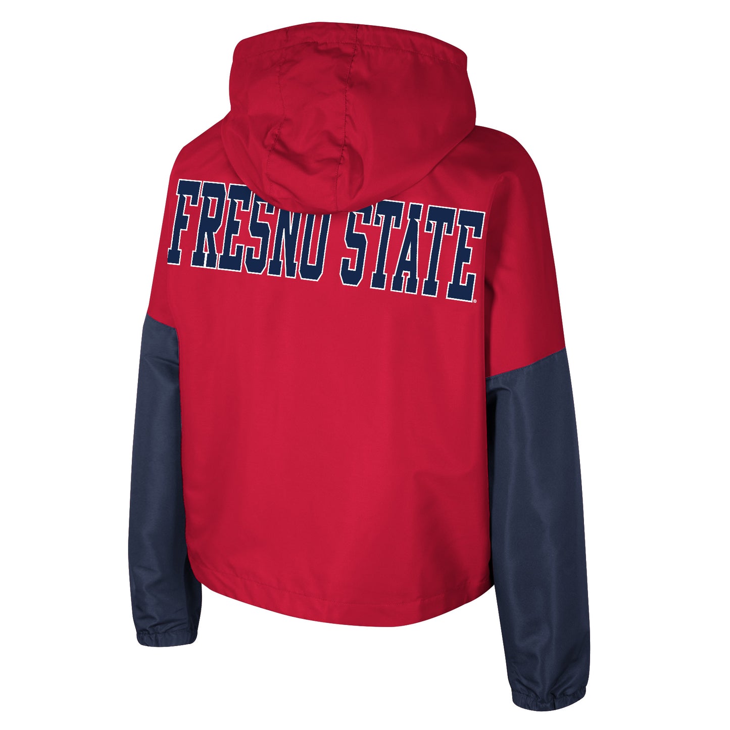 FRESNO STATE BULLDOGS WOMEN'S RAFI FULL-ZIP UP HOODED WINDBREAKER JACKET