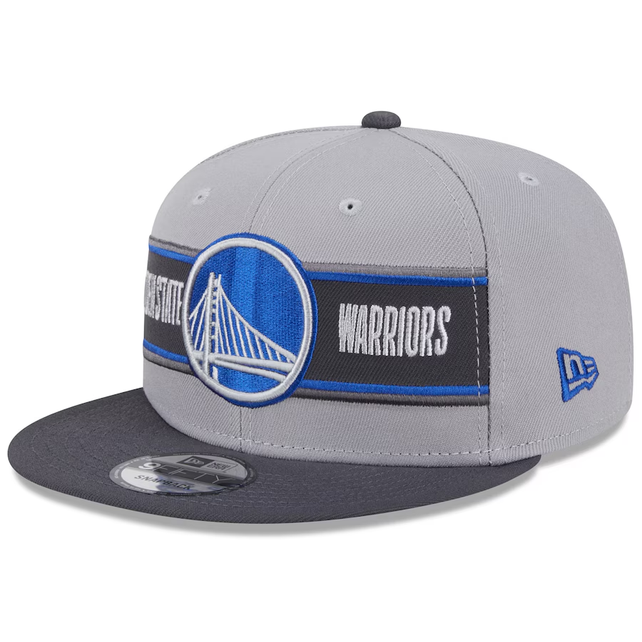 GOLDEN STATE WARRIORS 2024 NBA DRAFT 9FIFTY SNAPBACK HAT - GRAY