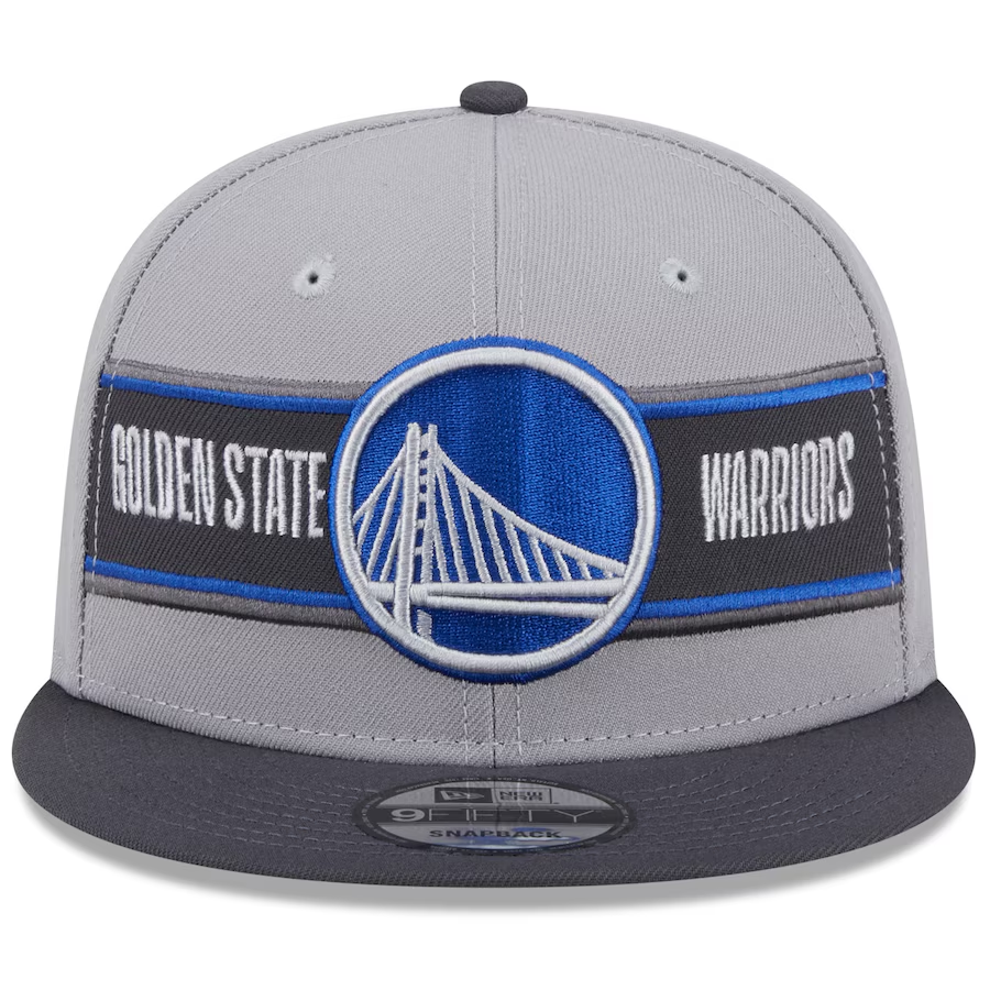 GOLDEN STATE WARRIORS 2024 NBA DRAFT 9FIFTY SNAPBACK HAT - GRAY