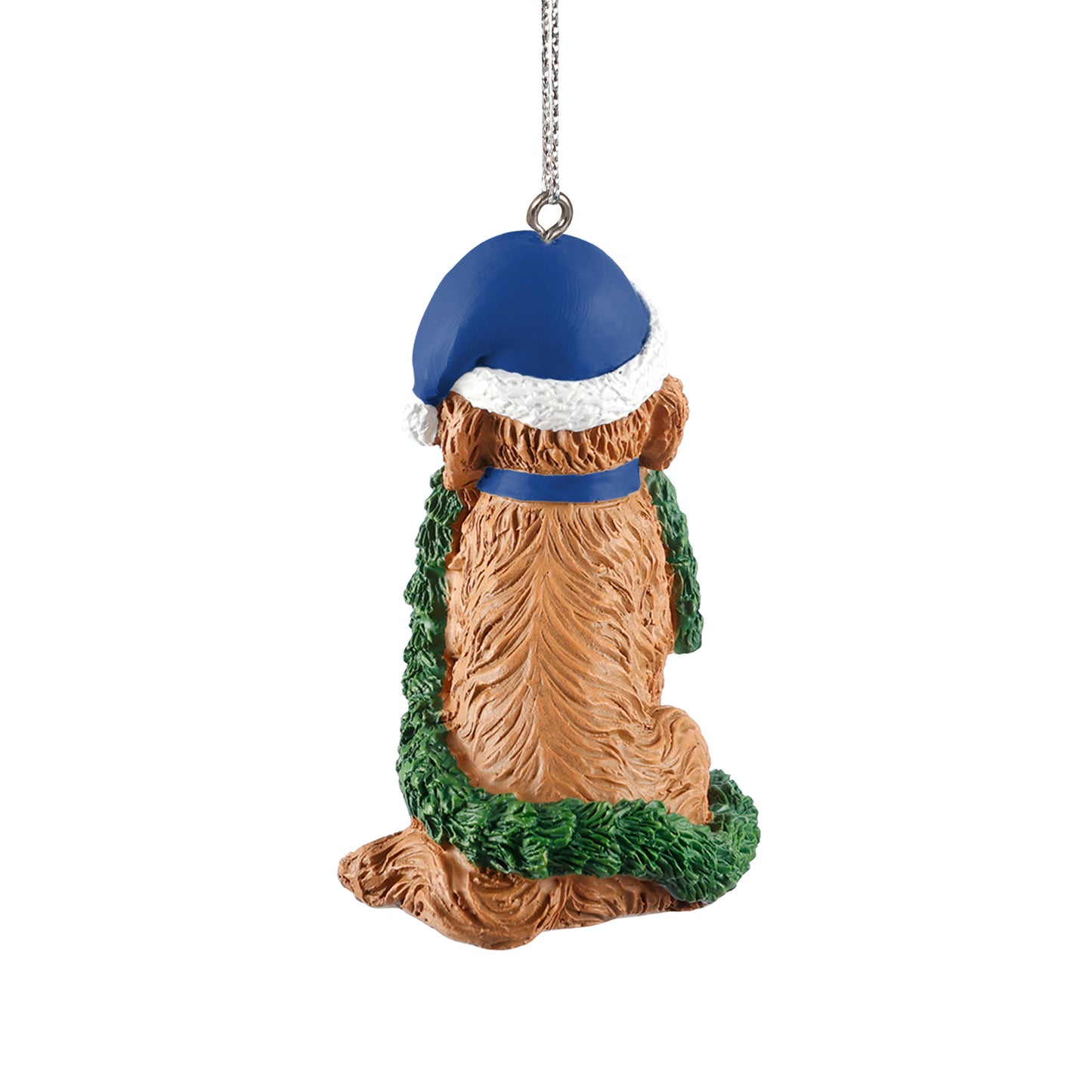 GOLDEN STATE WARRIORS DOG WITH GARLAND ORNAMENT