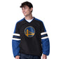 GOLDEN STATE WARRIORS MEN'S HIGH HEAT 1 PULLOVER JACKET - BLACK/BLUE