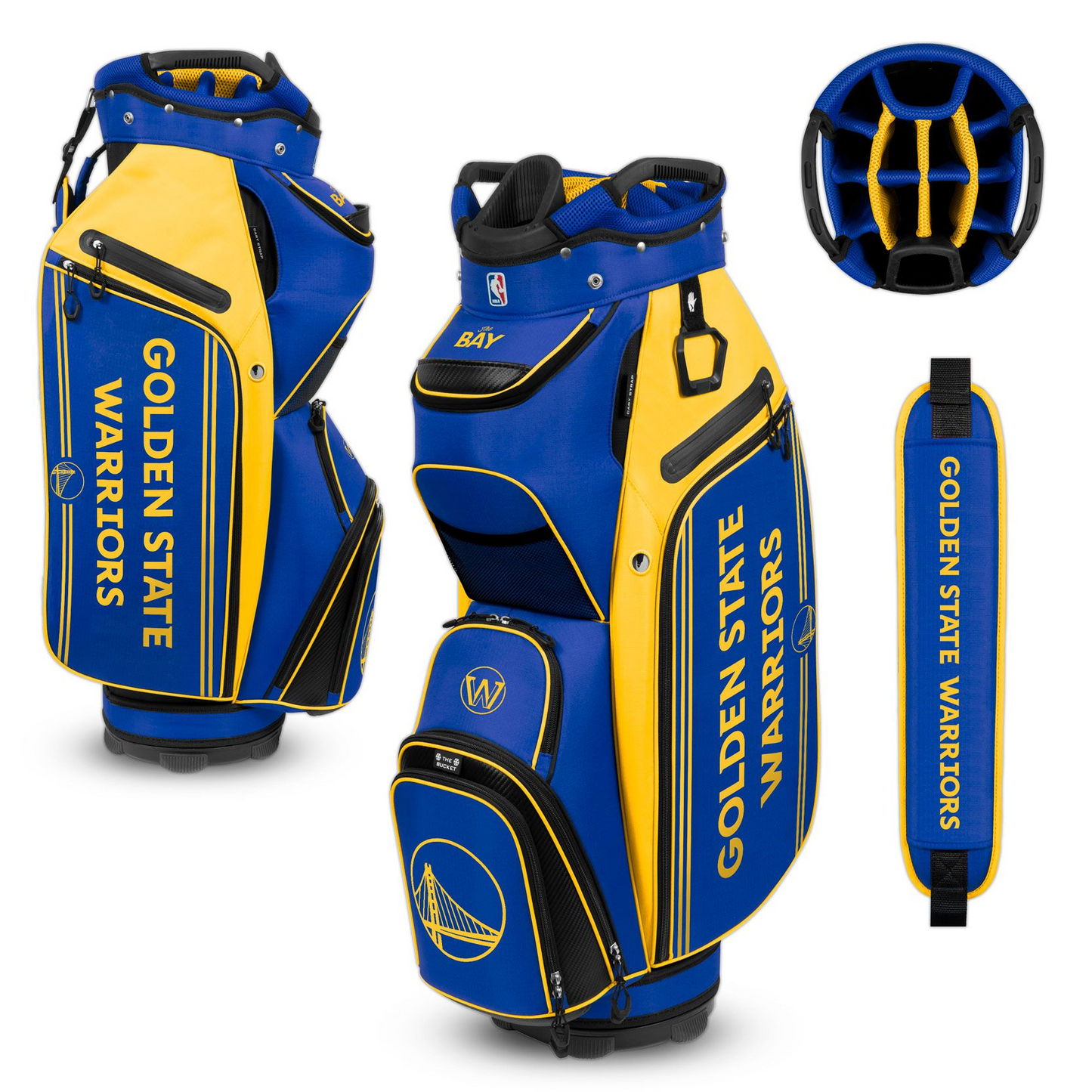 GOLDEN STATE WARRIORS TEAM EFFORT BUCKET III COOLER CART GOLF BAG