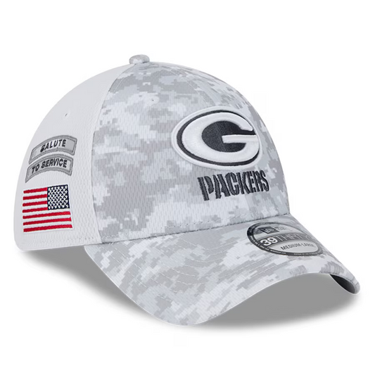 GREEN BAY PACKERS 2024 NFL SALUTE TO SERVICE 39THIRTY FLEX FIT HAT