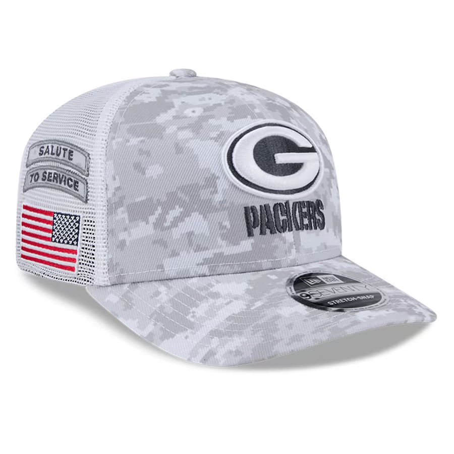 GREEN BAY PACKERS 2024 NFL SALUTE TO SERVICE 9SEVENTY STRETCH-SNAPBACK HAT