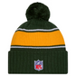 GREEN BAY PACKERS 2024 NFL SIDELINE CUFFED KNIT BEANIE WITH POM - GREEN