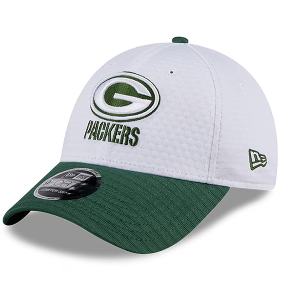 GREEN BAY PACKERS 2024 NFL TRAINING CAMP 9FORTY-STRETCH SNAP HAT - WHITE