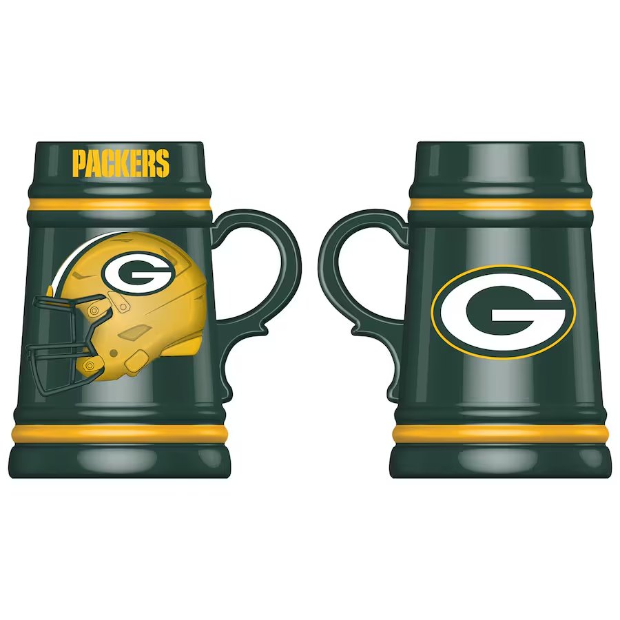 GREEN BAY PACKERS 24OZ CERAMIC STEIN CUP WITH GIFT BOX