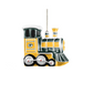 GREEN BAY PACKERS BLOWN GLASS TRAIN ORNAMENT