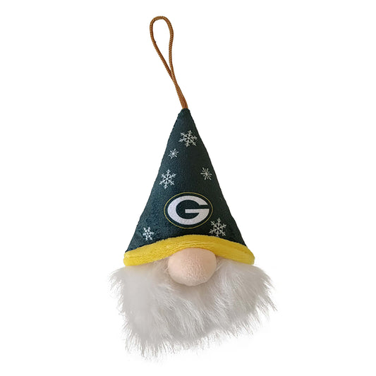 GREEN BAY PACKERS PLUSH GNOME ORNAMENT - SNOWFLAKE