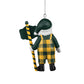 GREEN BAY PACKERS SANTA OVERALLS ORNAMENT