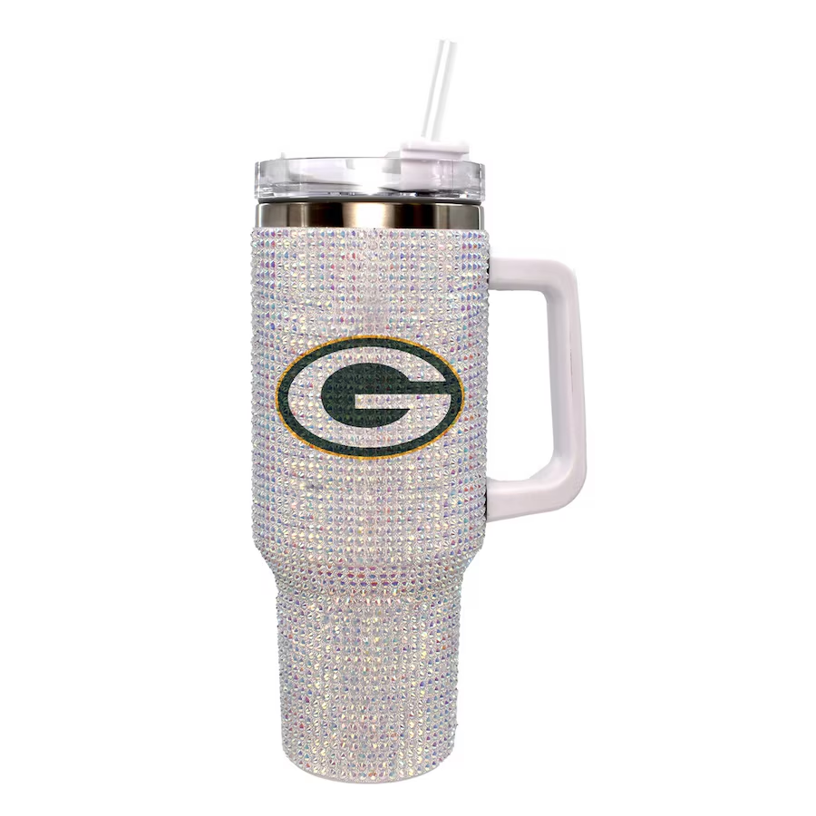 GREEN BAY PACKERS THE MEMORY COMPANY 40 OZ BLING COLOSSAL TUMBLER