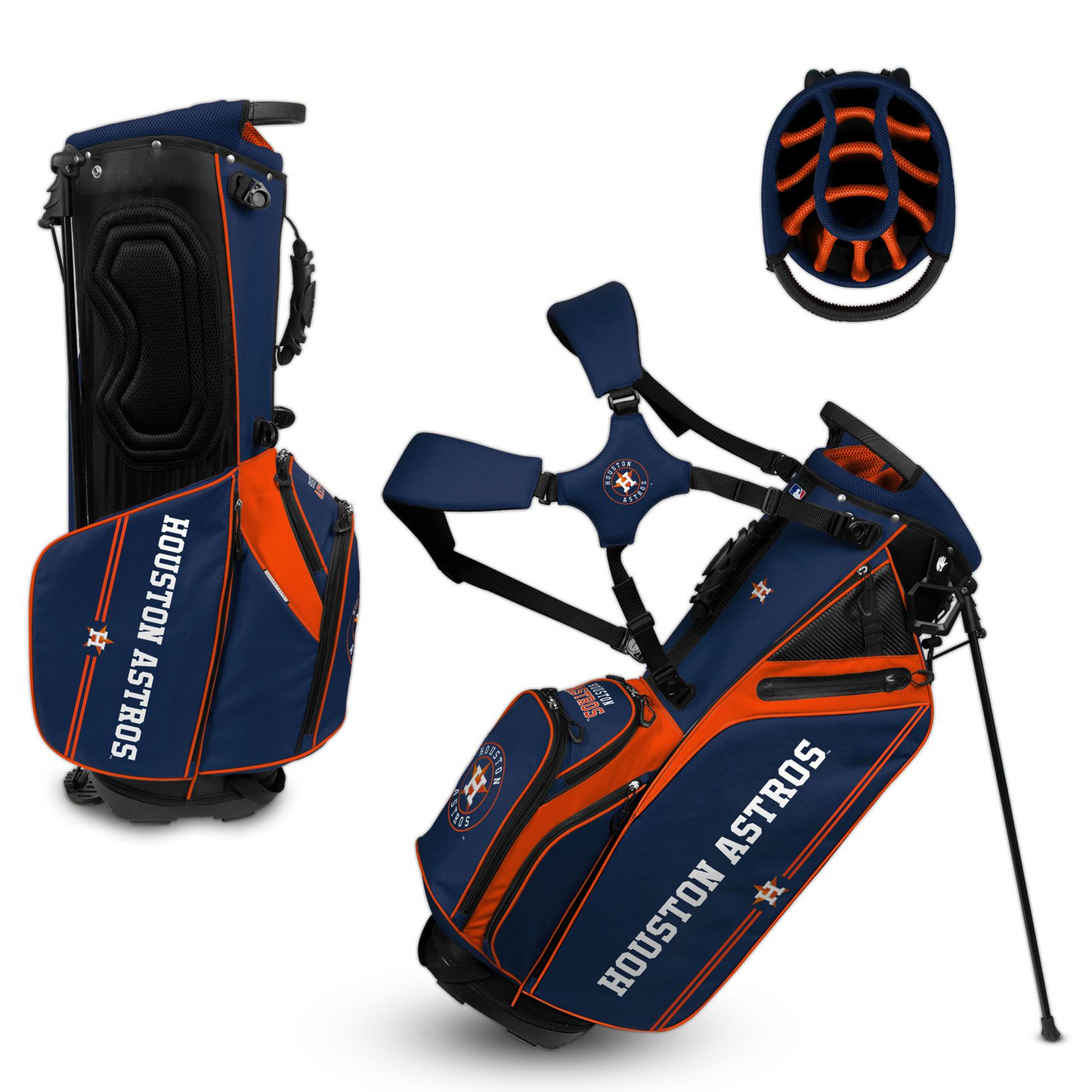 HOUSTON ASTROS TEAM EFFORT CADDIE CARRY HYBRID GOLF BAG