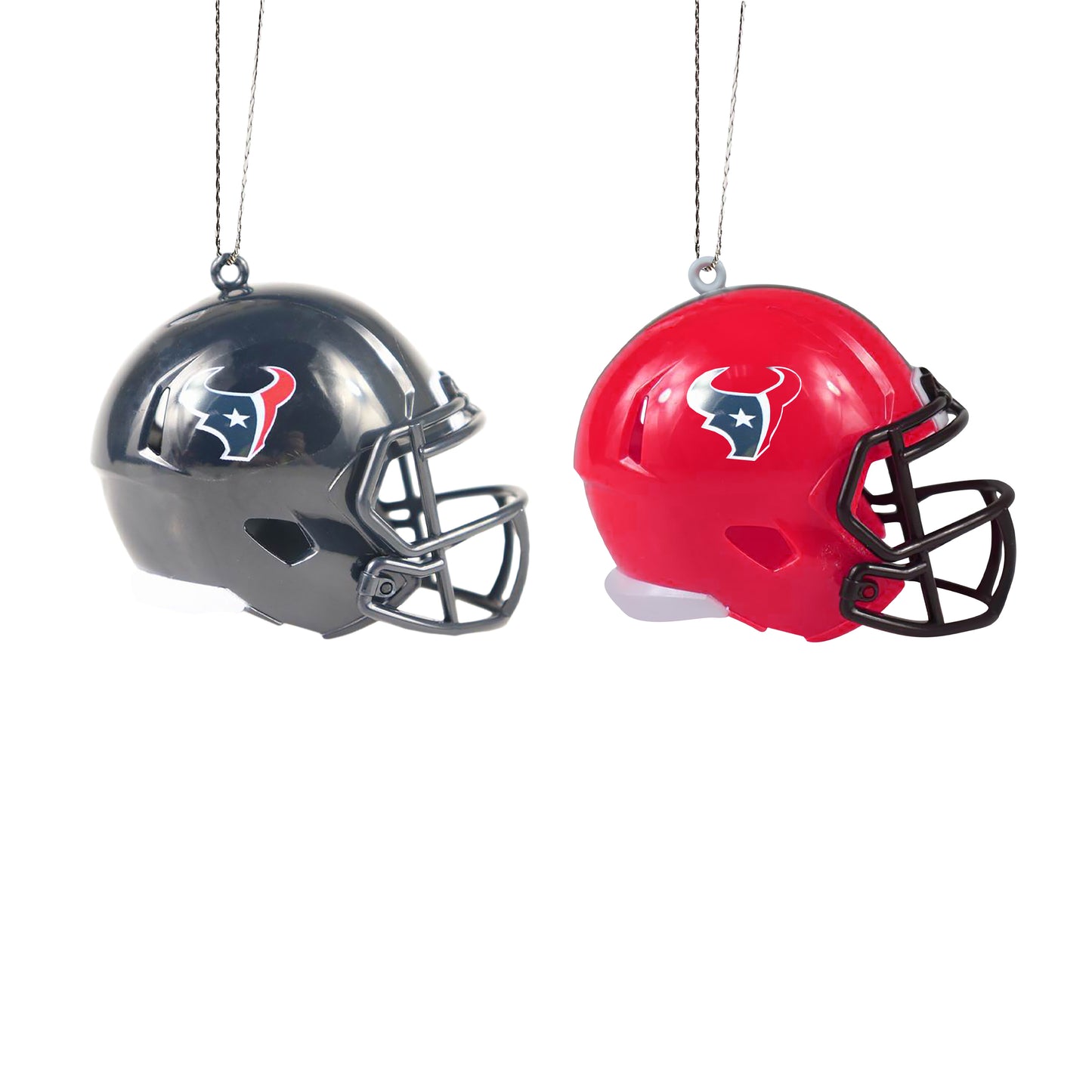 HOUSTON TEXANS 2 PACK ABS HELMET ORNAMENT SET