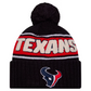 HOUSTON TEXANS 2024 NFL SIDELINE CUFFED KNIT BEANIE WITH POM - NAVY