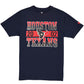 HOUSTON TEXANS MEN'S SPORTS NIGHT T-SHIRT - NAVY