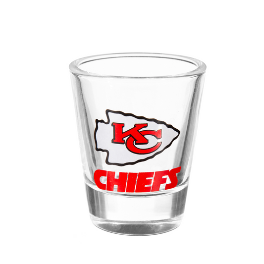 KANSAS CITY CHIEFS 2 OZ. TEAM SHOT GLASS - GLASS