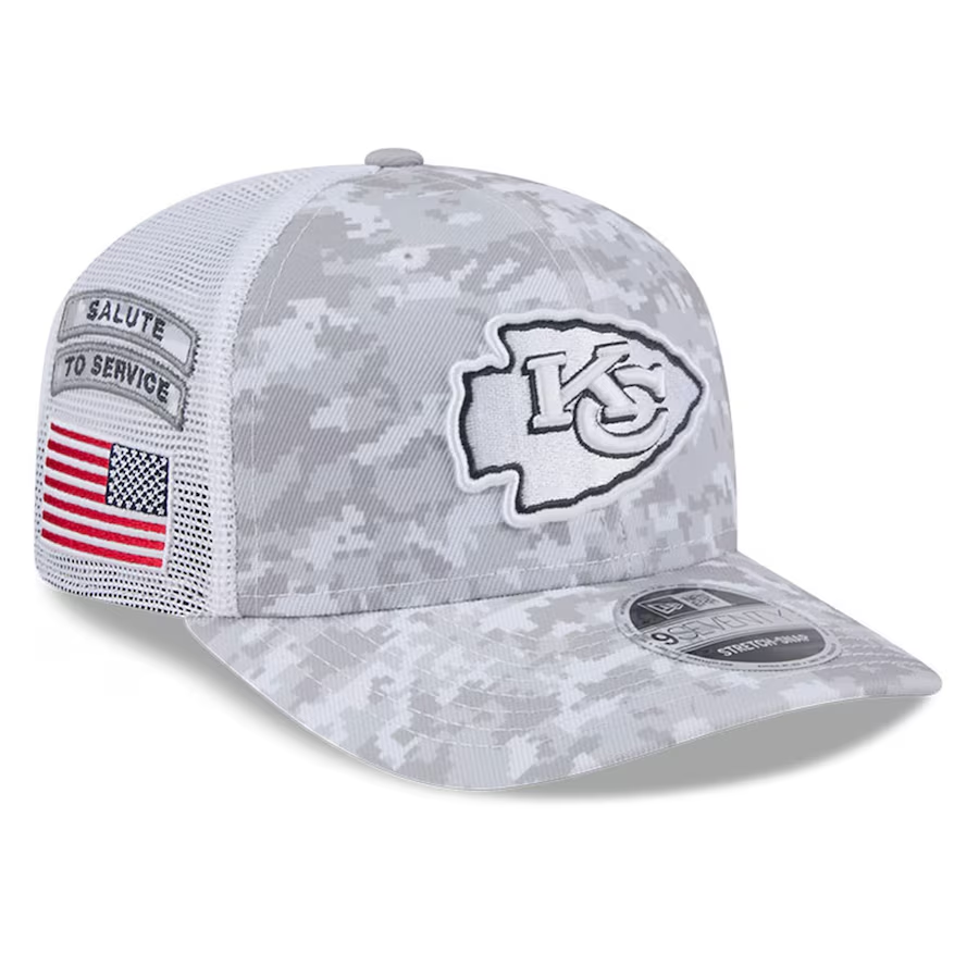 KANSAS CITY CHIEFS 2024 NFL SALUTE TO SERVICE 9SEVENTY STRETCH-SNAPBACK HAT