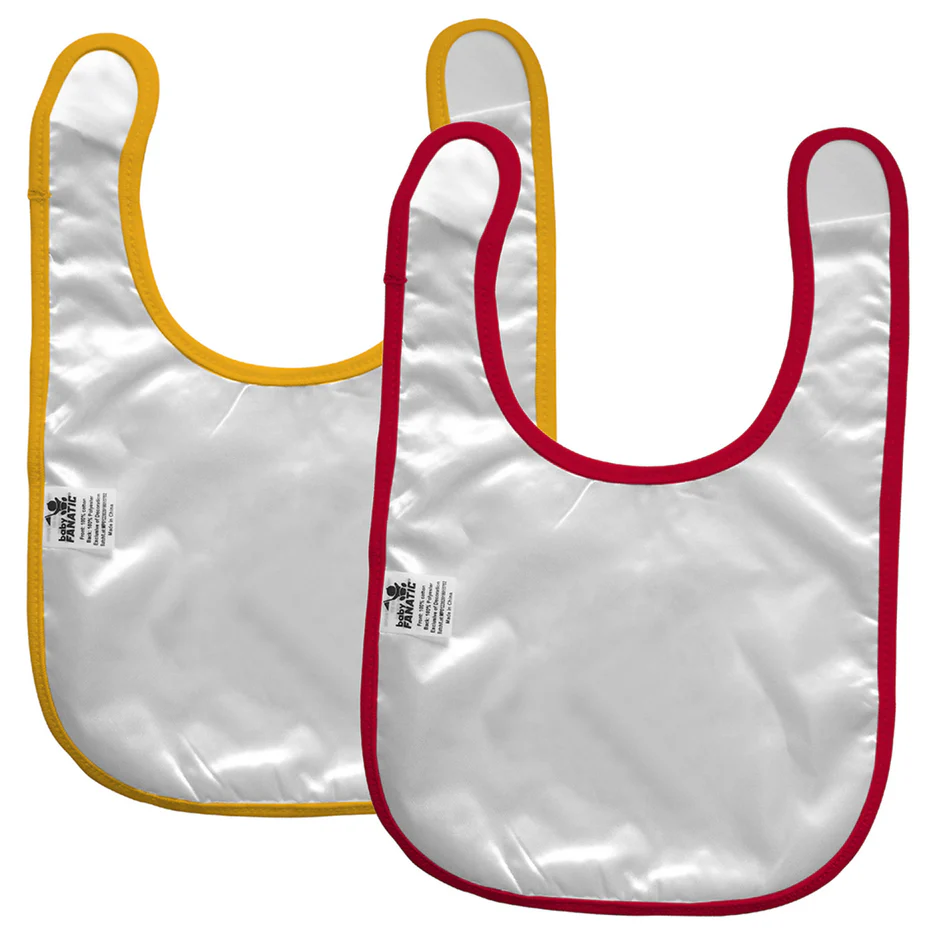 KANSAS CITY CHIEFS BABY BIBS - 2 PACK -RED/GOLD