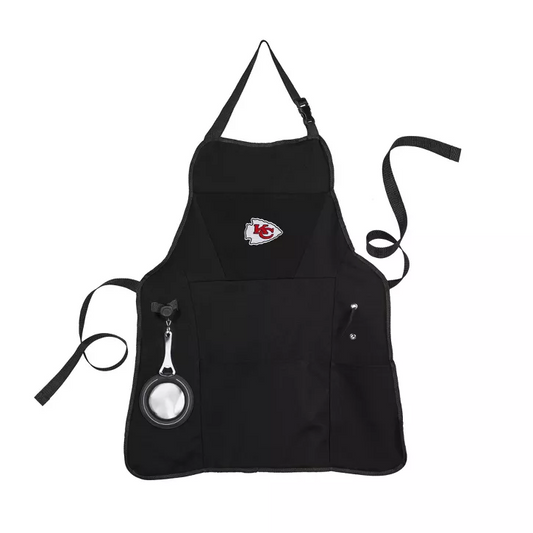 KANSAS CITY CHIEFS GRILLING APRON - BLACK