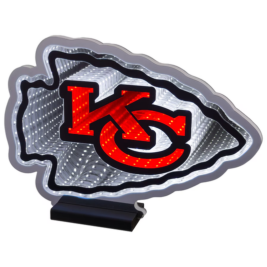 KANSAS CITY CHIEFS LED INFINITY LOGO LIGHT