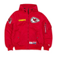 KANSAS CITY CHIEFS MEN'S NEWERA X ALPHA INDUSTRIES L-2B HOODED BOMBER JACKET - RED