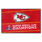 KANSAS CITY CHIEFS SUPER BOWL LVIII CHAMPIONS 4' X 6' PLUSH RUG