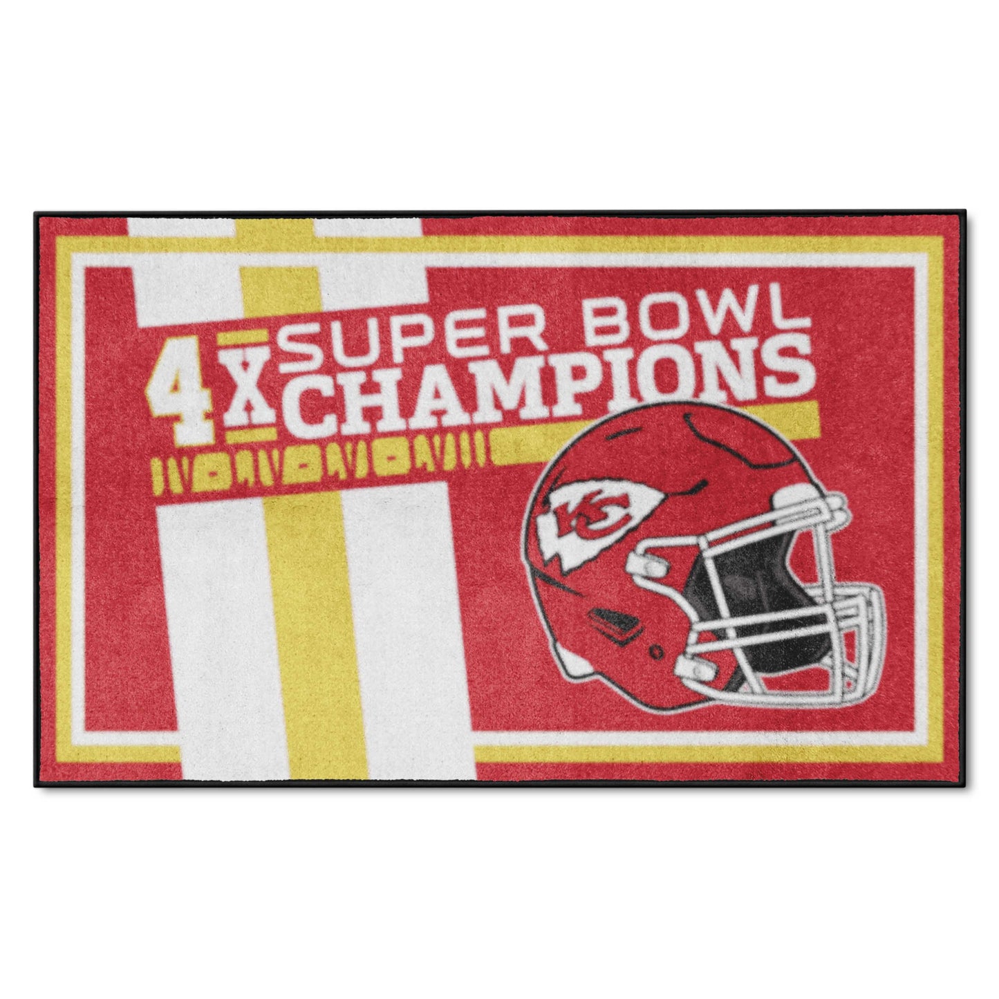 KANSAS CITY CHIEFS SUPER BOWL LVIII DYNASTY 4' X 6' PLUSH RUG