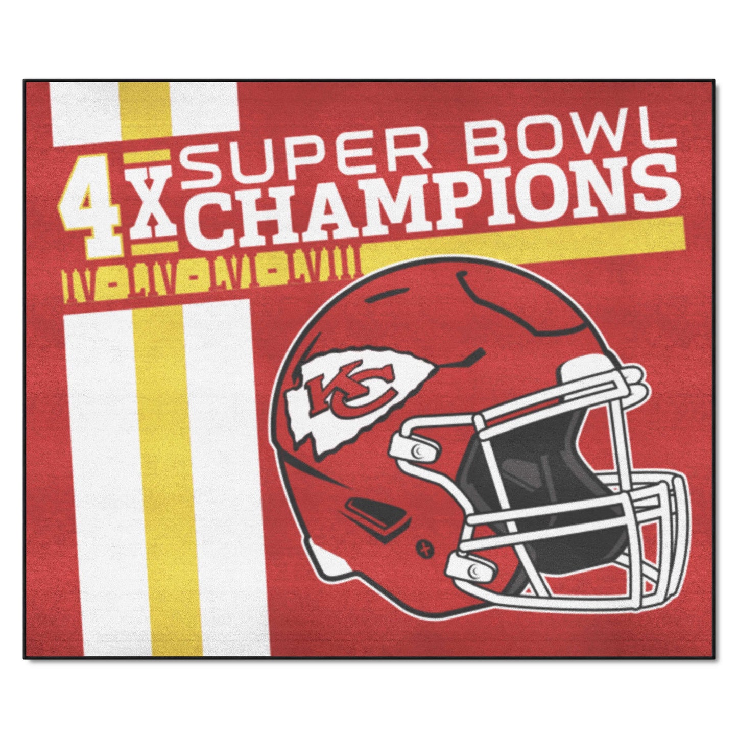 KANSAS CITY CHIEFS SUPER BOWL LVIII DYNASTY 5' X 6' TAILGATER RUG