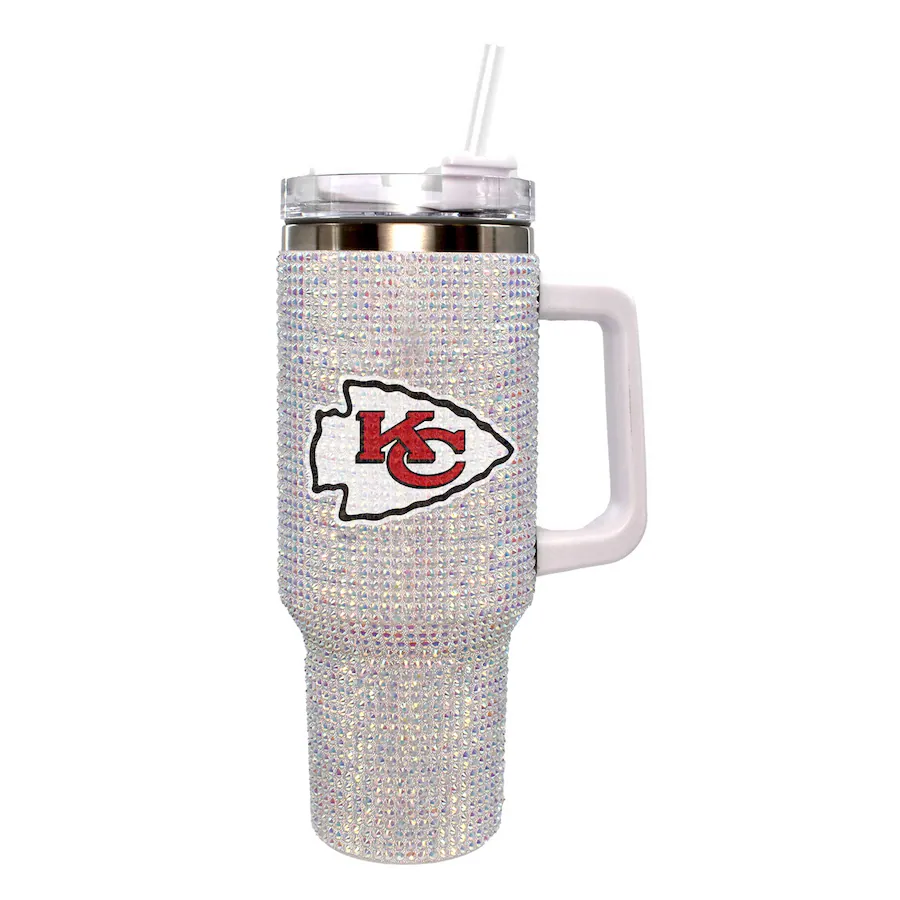 KANSAS CITY CHIEFS THE MEMORY COMPANY 40 OZ BLING COLOSSAL TUMBLER