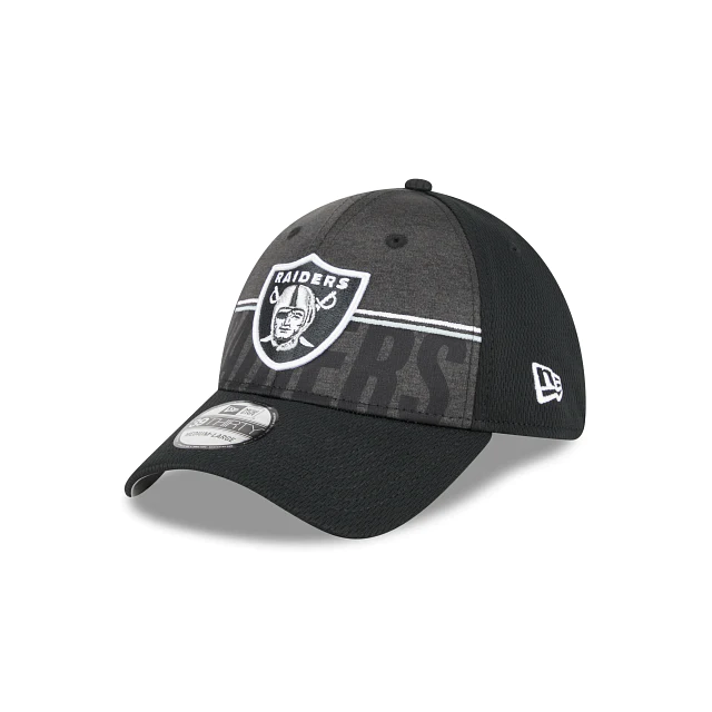 Las Vegas Raiders New Era 2023 Sideline 39THIRTY Flex Hat - Gray/Black