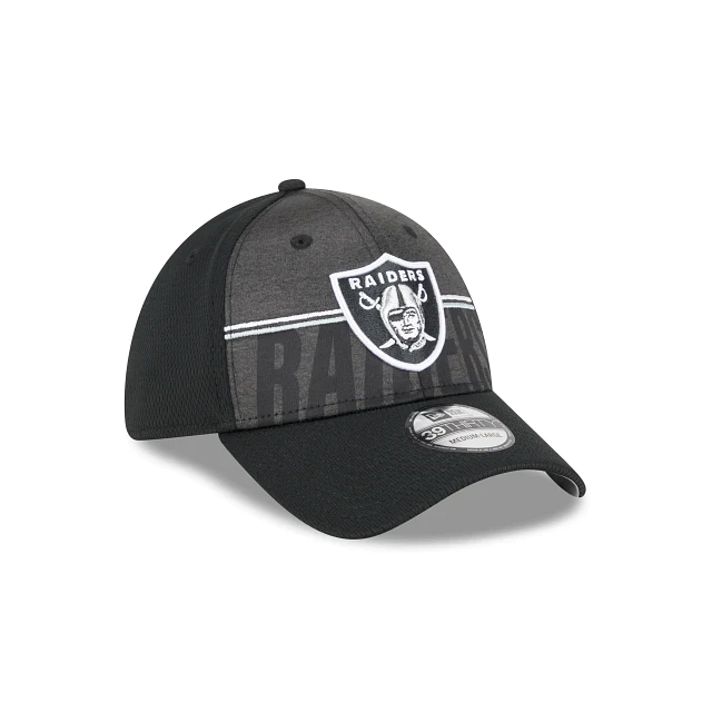 Las Vegas Raiders New Era 2023 Sideline 39THIRTY Flex Hat - Gray/Black