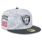 LAS VEGAS RAIDERS 2024 NFL SALUTE TO SERVICE 59FIFTY FITTED HAT