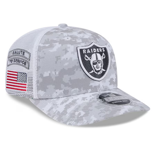 LAS VEGAS RAIDERS 2024 NFL SALUTE TO SERVICE 9SEVENTY STRETCH-SNAPBACK HAT